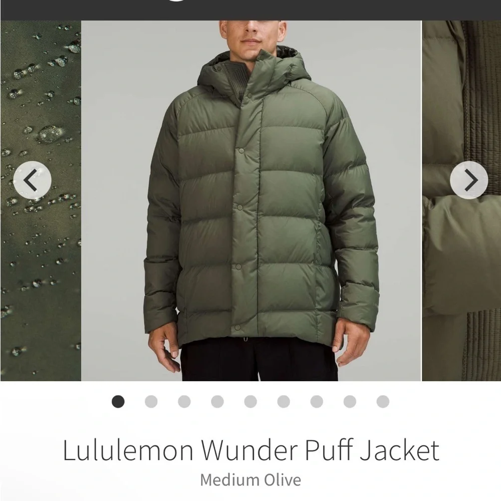 MENS M LULULEMON OLIVE GREEN JACKET